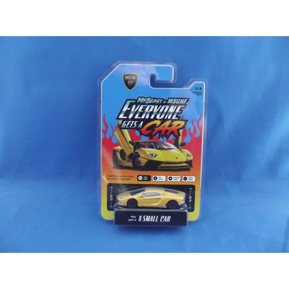 Mr Beast X Mschf Everyone Gets A Car Yellow Lambo X-Small Lamborghini Model